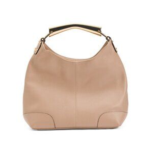 CHEVAL blush Made In Italy Leather Hobo With Resin Handle